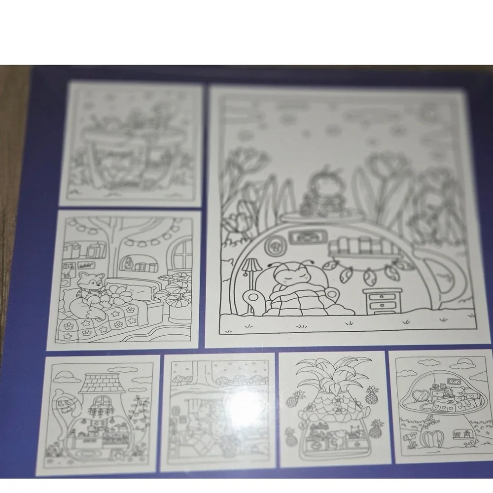Coco Wyo Coloring Book Bundle Cute Groovy Cozy Spaces Hygge Place Set of 3 New